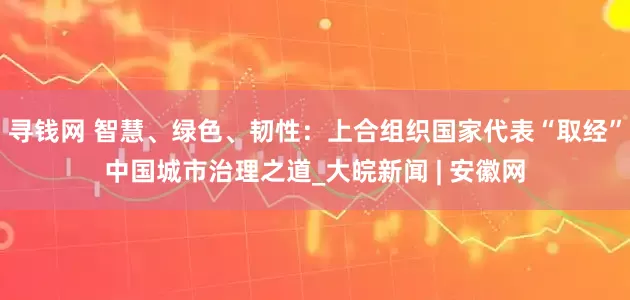 寻钱网 智慧、绿色、韧性：上合组织国家代表“取经”中国城市治理之道_大皖新闻 | 安徽网