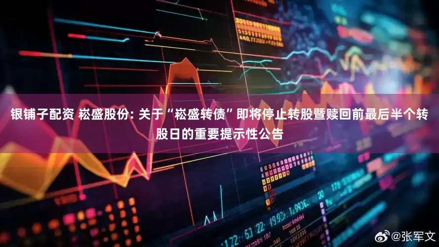 银铺子配资 崧盛股份: 关于“崧盛转债”即将停止转股暨赎回前最后半个转股日的重要提示性公告